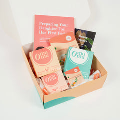 Your all-in-one solution for a stress-free cycle. The Omumu Ultimate Comfort Kit is designed to support you through every phase of your period with organic protection, soothing relief, and mindful tracking. Stay prepared, stay comfortable, and take control of your menstrual wellness.
What’s Inside:
Panty Liners – Light protection for everyday freshness.
Regular Pads – Reliable absorbency for daily use.
Super Pads – Maximum protection for heavy flow days.
Omumu Informative Journal and Tracker – Track your